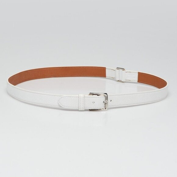Hermes White/Gold Epsom/Swift Leather Mini Etriviere 4 Tours Leather Wrap - Picture 2 of 7
